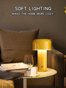 1 pezzo Lampada da tavolo a fungo a LED, lampada da comodino per camera d'albergo, lampada da scrivania, lampada moderna e minimalista per decorazione