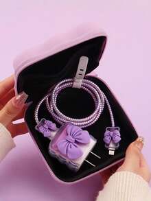 便携式零钱包、耳机包、耳机便携包、USB 数据线收纳盒、收纳袋、钥匙包、数据线充电器、收纳袋、无线耳机和耳机盒、适用于大学宿舍的旅行收纳袋、化妆包、度假、圣诞礼物、圣诞装饰品、秋季礼物圣诞节节日送礼、波西米亚风