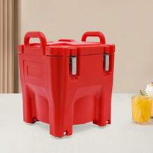20L Stainless Steel Insulated Food Carrier, Bucket Hot Food Insulated Food Carrier For Restaurants, Hotels, Outdoor Parties, Fishing Chairs, Camping. (Red) - Red - View 2