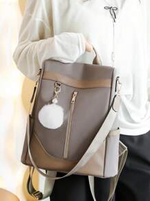 Fashionable And Women's Student Backpack, Latest Style, Exquisite And Sweet, Simple And Casual, Personalized, Large Capacity, Travel, Commuting, Office Work, Multi-Purpose, Shoulder Bag, Can Be Worn Cross-Body