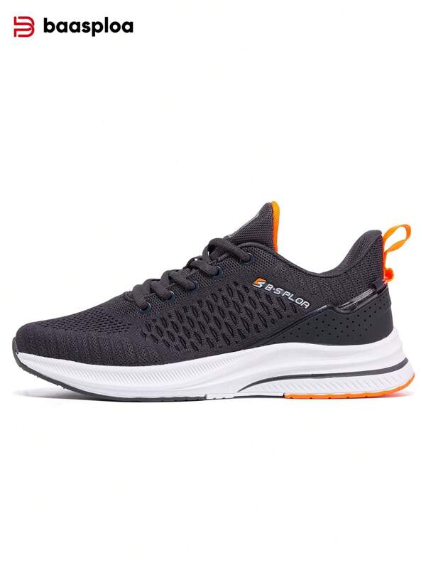 baasploa Herren Mesh Atmungsaktive Sportschuhe, weiche Sohle, leicht und rutschfest, für Outdoor Laufen, Training, Fitness und entspanntes Gehen