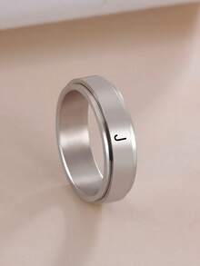 1pc Stainless Steel 12 Zodiac Constellations Rotating Ring, Birthday Gift For Men & Women