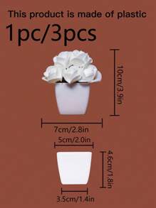 1pc/3pcs Realistic Mini Rose Potted Plant, Decor For Home, Hotel Lobby, Mother's Day, Valentine's Day Party, Wedding/Banquet Table Centerpiece, All Season
