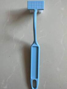 1pc Blue V-Shaped Toilet Brush: Innovative S-Shaped Curved Design For Efficient Cleaning Of The Toilet Bowl.