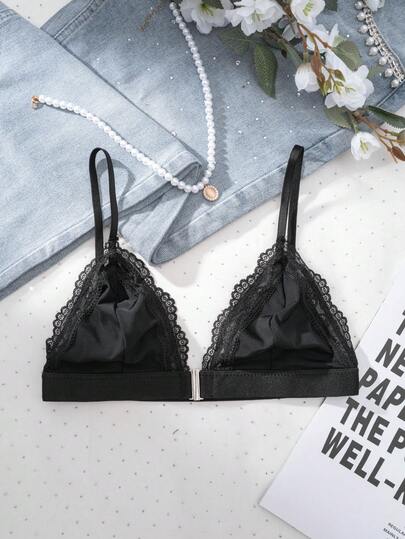 حمالة صدر نسائية مريحة مزينة بالتطريز والشريط لسهولة الارتداء