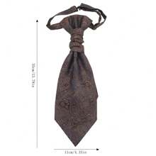 1 pieza Diseño sin corbata para hombre, adecuado para atuendo formal, negocios, esmoquin, gala