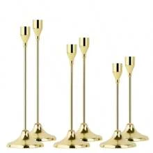 6/12pcs Faux Gold Candle Holders, Cone Shaped, Detachable Candlesticks, Tabletop Decor, Candlelight Dinner, Photo Props, Wedding Anniversary, Home Decoration, Birthday Gift, Suitable For Table Center Pieces, Weddings, Catering, Parties (Candles Not Included)
