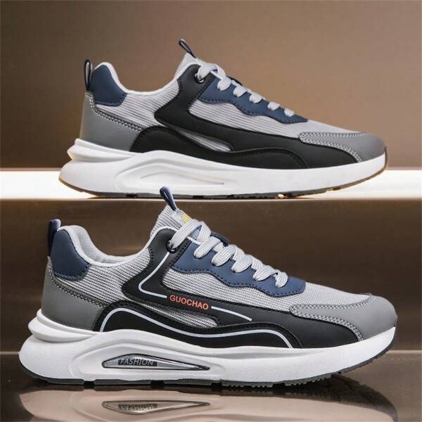 Zapatos deportivos de moda para hombre, diseño de marca nueva, parte superior transpirable, suela antideslizante, durable, cómodo, adecuado para correr, casual y recreación, zapatos para hombre de todas las temporadas