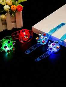 24pcs/Set Rotating LED Light Up Wristbands, Flashing Bracelets, Suitable As Jewelry, Birthday, Graduation, Wedding, Party, Carnival, Easter Gifts, Birthday Party Decorations, Night Lights, Toy Party Favors, Unique Gifts For Men, Personalized Gifts, Holiday Accessories, Party Favors, Outdoor Games, Glow Party Supplies (Random Style) - Multicolor - View 5