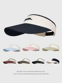 1pc Letter Embroidery Decor Ponytail Hole Baseball Cap, Women Summer Travel Sun Hat, Letter Curved Brim Cap, Lightweight Sports Snapback - 1pc - View 2