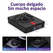 Subwoofer Amplificado 10 Pulgadas Bocinas Para Carros - Negro - Ver 6