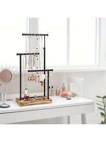 1 件珠宝收纳架，项链架，高度可调设计，可旋转珠宝架，适用于长项链、耳环、珠宝展示和收纳，适用于女性收纳整理器旅行必需品返校宿舍收纳 - 彩色 - 查看 11