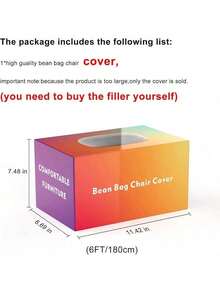 Bean Bag Chair Cover-Soft Fluffy PV Velvet Sofa Bed Cover, Living Room Furniture, Lazy Sofa Bed, 5ft White - Snow Coffee - View 5