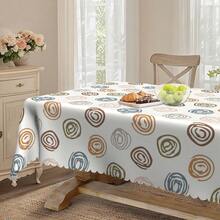 1pc New French-Style Minimalist Round Tablecloth, Luxurious High-End, Highly Practical, Suitable For Holiday Gatherings, Restaurants, Home Kitchens, Fits Rectangular And Round Dining Tables