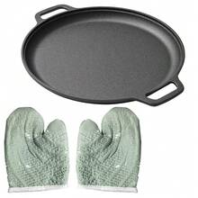 11-Inch Pre-Seasoned Cast Iron Skillet With Dual Handles – Perfect For Baking, Stovetop, Grill, Or Campfires – Durable, Even Heat Distribution, Versatile Kitchen Tool For Pizza Lovers - Black - View 9