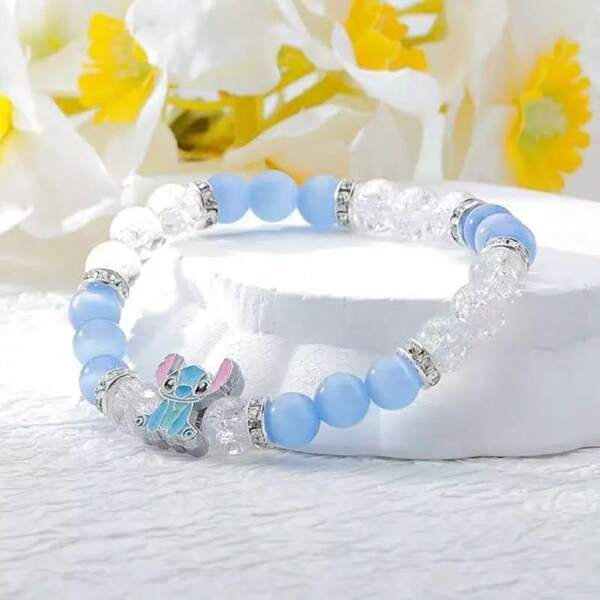 Disney 1pc Disney Bracelet Stitch Bracelet Gifts For Men, Friends, And Friends, Play A Special Gift, Bracelet, Cartoon Anime Bracelet, Cute Disney Bracelet, Hand-Woven Bracelet, Birthday Gift