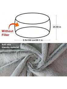Bean Bag Chair Cover-Soft Fluffy PV Velvet Sofa Bed Cover, Living Room Furniture, Lazy Sofa Bed, 5ft White - Brown - View 2