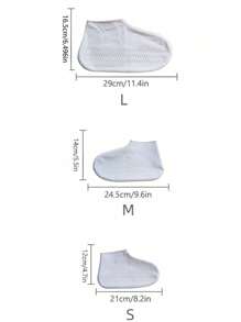 1 Pair Teen Silicone WaterProof Shoe Covers S/M/L Covers Slip-Resistant Rubber Rain Boot Overshoes Accessories For Outdoor Rainy Day