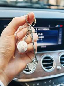 1pc Simulation Golfer Decoration Fashion Keychain, Suitable For Student Gift, Friends Gift Backpack For School