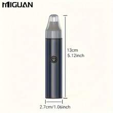 Electric Nose Hair Trimmer, Professional Painless Nose And Ear Hair Trimmer For Men And Women, Stainless Steel Blades, Dual Edge Blades, Quiet And Efficient, Easy To Clean, 500mAh Battery Capacity - Black - View 4