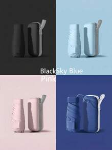 Small Folding Umbrella, Mini Pocket Waterproof Portable Travel Umbrella, Sunshade Umbrella Women Sunscreen UV Sunscreen Umbrella 2 In 1 Mini Six Fold Ultra Light Compact Portable, Mini Travel Umbrella, Compact Portable Sunny And Rainy Dual Purpose Umbrella, Wind Shade, 99% UV Protected, Suitable For Both Men And Women, Durable Structure, Sunscreen And Rainproof