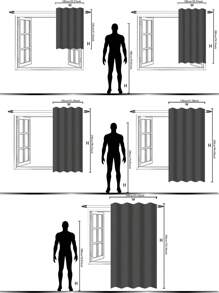 1 pièce Rideau de fenêtre de type lin naturel pour chambre à coucher et salon