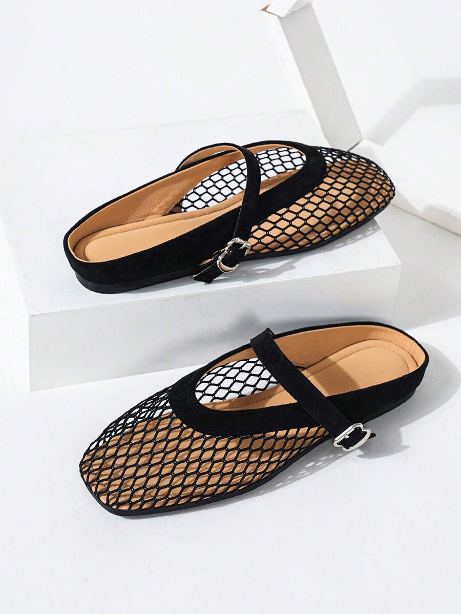 Nuevas sandalias tipo chanclas de suela blanda, transpirables y de dedo cerrado con malla para mujer, versátiles y cómodas para el verano