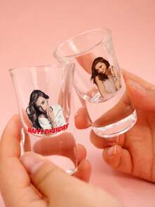客製化照片文字迷你烈酒杯 個性化玻璃杯 批發可定製杯子 適用於婚禮、生日派對、家庭聚會、伴郎禮物、單身女派對伴手禮 - 風格A - 查看 3
