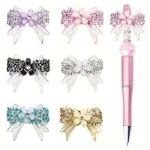 6 Pcs/12 Pcs/Set Hiasan Pita Berlian Imitasi Berkilau, Manik-manik Pita Berpayet Lucu untuk Aksesori Rambut DIY, Pembuatan Perhiasan, Dekorasi Casing Ponsel - MultiWarna - View 13