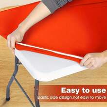 BRISCOES HOMEWARE 6ft Rectangle Picnic Tablecloth: Elastic Fitted Polyester Tablecloth, Fits 6ft Table - Suitable For Camping, Indoor & Outdoor Use (30in X 72in)