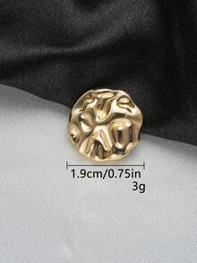10pcs/Set Asymmetrical Textured Metallic Buttons, For Coats, Sweaters, Uniforms, Cardigans, DIY Shoes, Bags, Gift Boxes, Jewelry Accessories - Multicolor - View 25