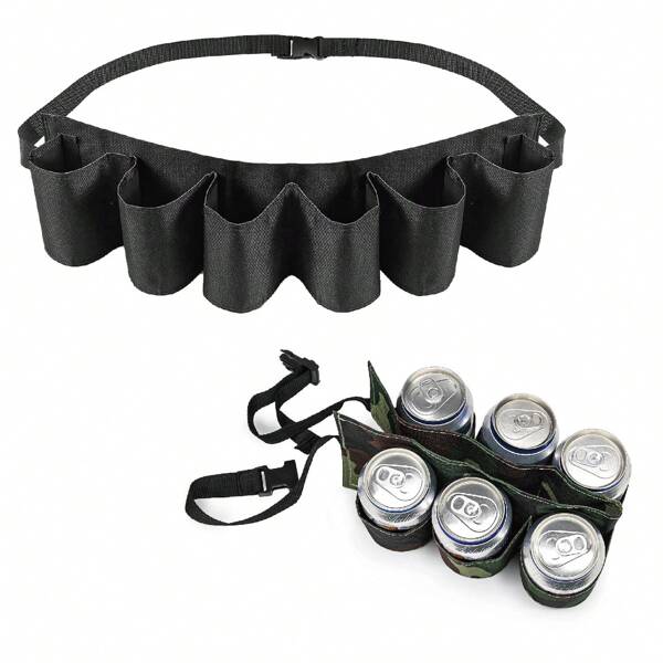 6-Dosen-Kapazität Outdoor Wandern Camping Bier Gürtel Getränke Hüfttasche