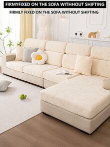 1入組彈性加厚沙發墊套現代簡約全包沙發套防塵&耐用四季座位覆蓋 - 米色 - 查看 7