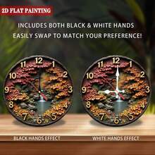 Autumn Cascade 10-Inch Wall Clock - 3D Nature Art Design With Silent Movement Rustic Decorative Timepiece For Living Room, Office & More - Perfect Gift Idea - Multicolor - View 7