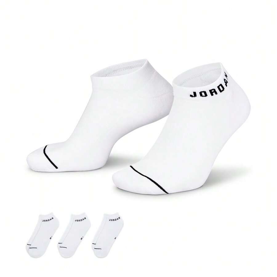 Jordan 3 双男/女款 U J ED CUSH POLY NS 短袜，折扣装 DX9656-100 - 白色 - 查看 1