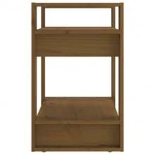 Bücherregal/Raumteiler Honigbraun 60x35x57 cm Massivholz