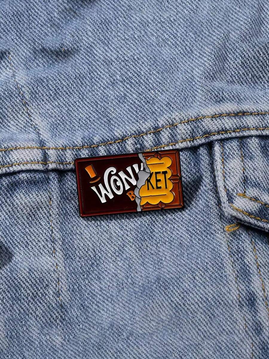 1/2pc(S) Chocolate Brooch, Hard Enamel Pin Badges, Metal Lapel Pin, Also Can Be Used For Backpack Decoration Backpack For School Office Accessories Shirts Jacket Jewelry Christmas Halloween Clothes Pin Funny Cute Teacher Gifts - Multicolor - View 1