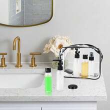 Bộ 12 chai mini du lịch, hộp đựng bằng nhựa di động có thể tái sử dụng, chai nhựa chống rò rỉ dùng để đựng dầu gội, sữa dưỡng thể và sữa tắm. Lý tưởng cho cắm trại, đám cưới, kỳ nghỉ và những chuyến phiêu lưu mùa hè! - Trong suốt - Xem 2