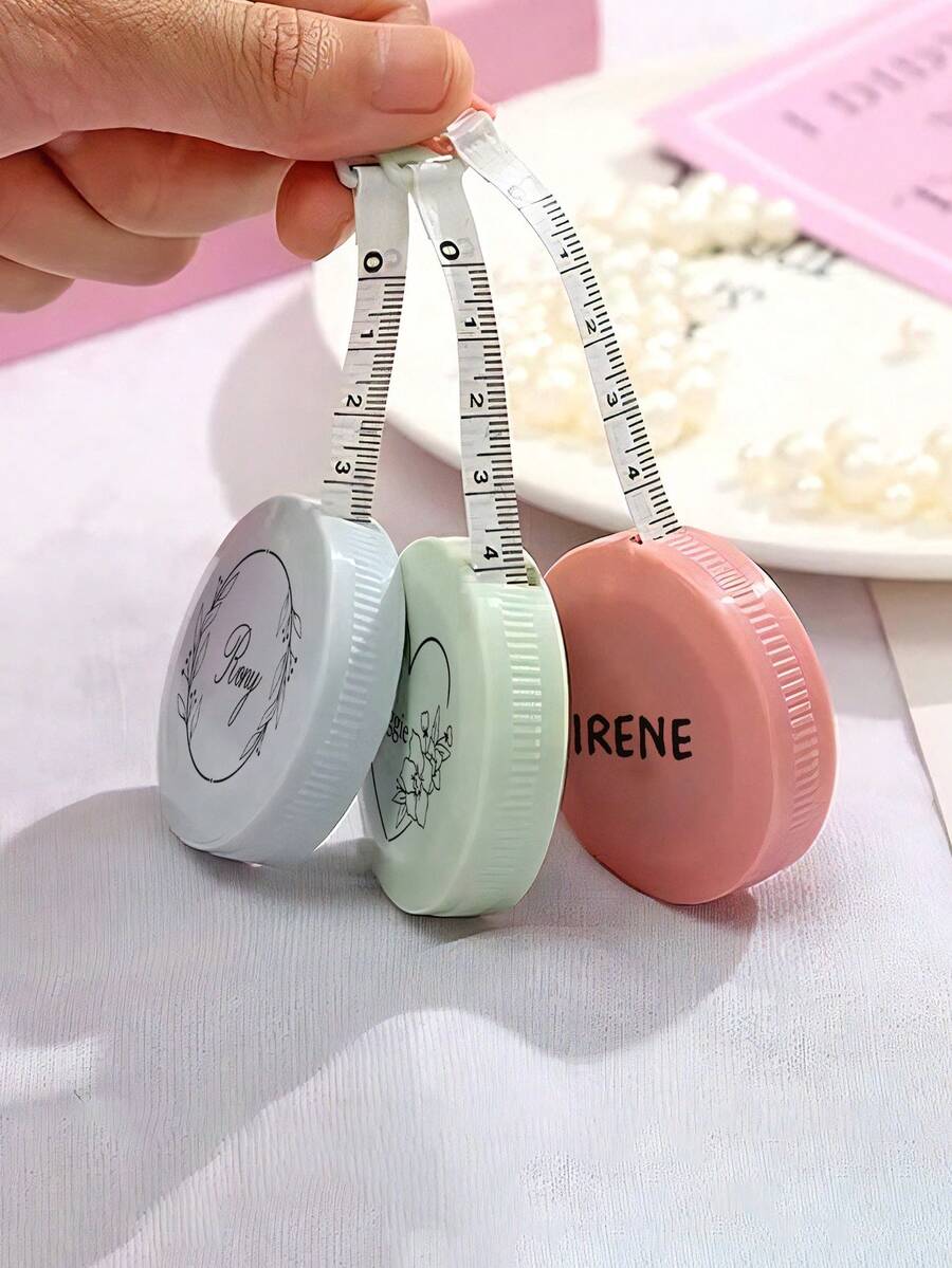 1pc Personalized Retractable Measuring Tape,60-Inch 1.5 Meter Tape Measures Dual Sided Flexible Ruler.Customized Name And Style.The Tape Measure Has Accurate,Large And Clear Markings In Both Inches And Centimeters,Easy And Convenient To Read. - Multicolor - View 1