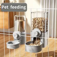 1 pieza Comedero de agua colgante para mascotas, a prueba de humedad para perros y gatos, puede montarse en la jaula