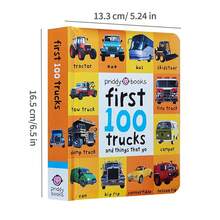 Lachilly Primele 100 de cuvinte / Animale / Numere Culori Formă / Camioane Carte de vocabular pentru învățarea timpurie a limbii engleze pentru copii, iluminare cognitivă (Seria Primele 100) Cărți ilustrate - Multicolor - Vizualizare 4