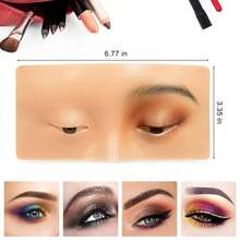Makeup Practice Face Board 3D Realistic Pad, Reusable Eyeshadow Practice Eyes For Makeup Artist Board Makeup Practice, Eyeshadow Eyeliner Eyebrow Mapping Realistic Face Skin Make Up Practice Face
