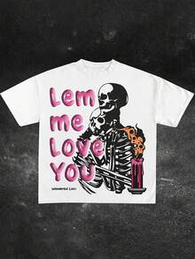 Vintage - Style 'Path To Paradise' Graphic T - Shirt With Sci - Fi Elements180g Pure Cotton Double-Sided Printed T-Shirt, Suitable For Men And Women, The Best Gift For Summer Casual Short Sleeved T-Shirt - White 1 - View 1