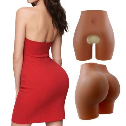 硅胶提臀塑身短裤，男女通用硅胶仿真臀部增大裤，提臀，蜜桃臀设计，适合日常和运动穿着，塑造自信