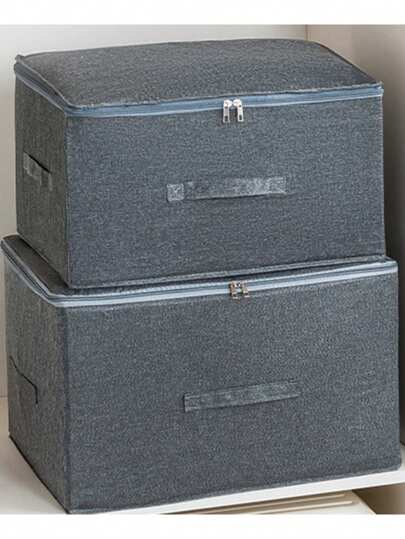 1 Stück großvolumige klassische Polyester Aufbewahrungsbox mit Zahlenschloss, weicher Abdeckung, rechteckig, Multifunktional, kann Kleidung und wichtige Dokumente aufbewahren, kann gewaschen werden, unter dem Bett verstaut werden, nicht wasserdicht