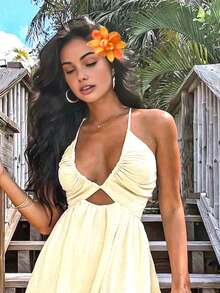 8pcs/Set Colorful Floral Hair Clips For Women, Artificial Hibiscus Flower Hair Clips In Hawaiian Style, Summer Beach Hair Accessories, Bohemian Flower, Suitable For Beach Vacation, Wedding And Other Occasions, Gift For Women And Girls On Valentine''s Day, Hair Clips, Hair Pins, Hair Barrettes, Flat Claw Clips, Hair Accessories, School Supplies - Multicolor - View 4