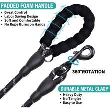 1pc Glow In The Dark Heavy Duty Nylon Dog Leash, Suitable For Medium Dogs