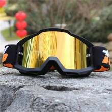 Motorcycle Goggles Bandana Mask Motocross Goggles Windproof ATV Dustproof Racing Goggles Anti-Scratch Skiing Goggles Protective Safety Eyewear TPU Frame PC Color Lens
