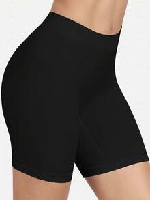 3pcs/Pack Women's Comfortable Seamless Smooth Lining Shorts, Suitable To Wear With Dresses - Black - View 5
