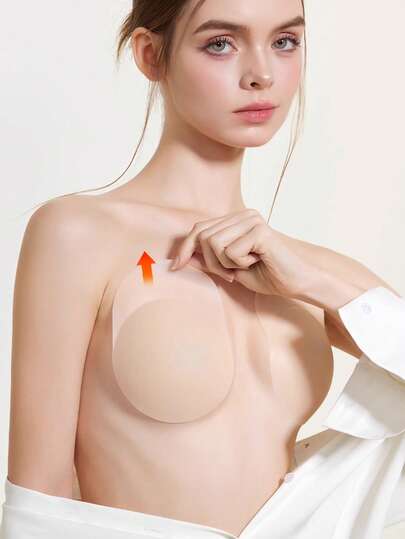 زوج من شراشف رفع للصدر، رقيق لتعزيز الإبراز، شريط رفع الصدر مانع للانزلاق ومانع لاحتكاك الجلد، مناسب للفساتين وفساتين الزفاف والملابس السباحة